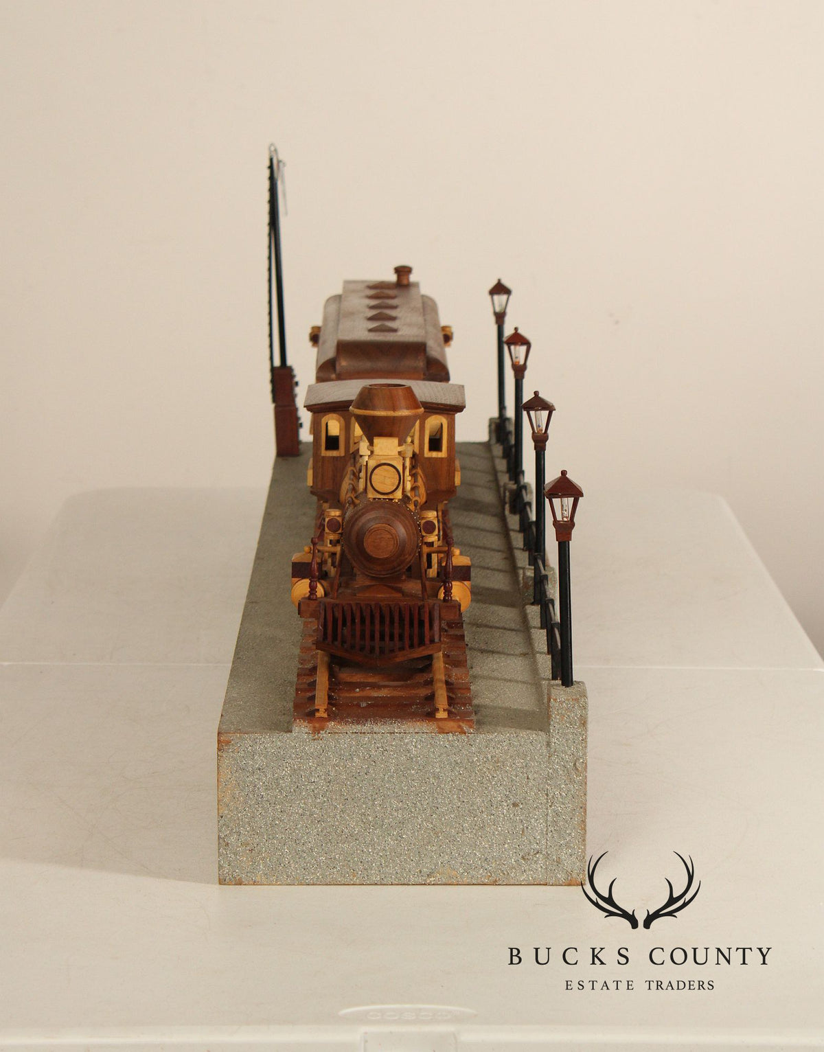 Philip Jacoby Carved Wood Model Train