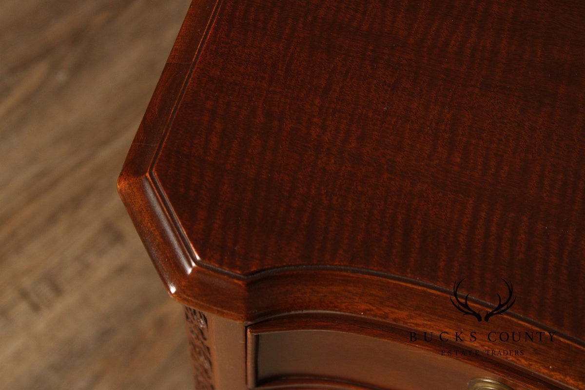 George III Style Mahogany Serpentine Front Chest Of Drawers
