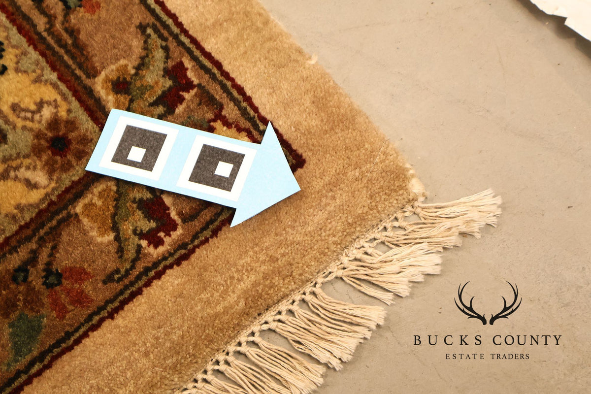 Persian Style Floral Wool Area Rug 12 inch x 15 inch 10 inch