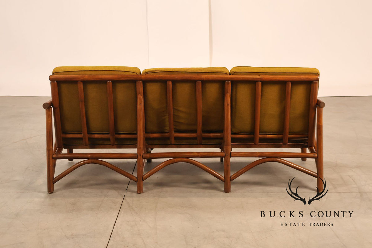Vogue Coastal Vintage Rattan Bamboo Sofa