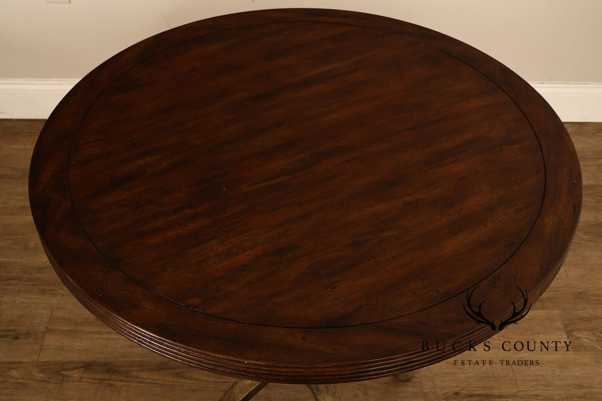 Theodore Alexander Pair Of Round L'Usine Bistro Accent Tables