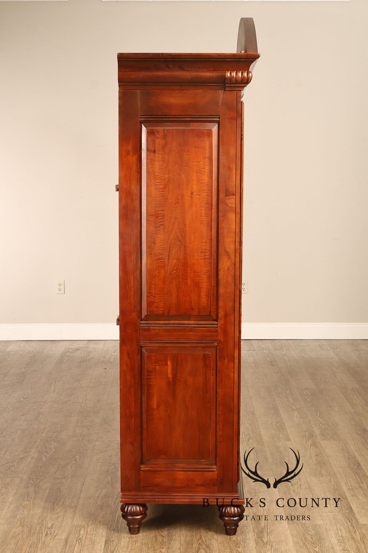 Ethan Allen 'British Classics' Carved Maple And Birch Armoire