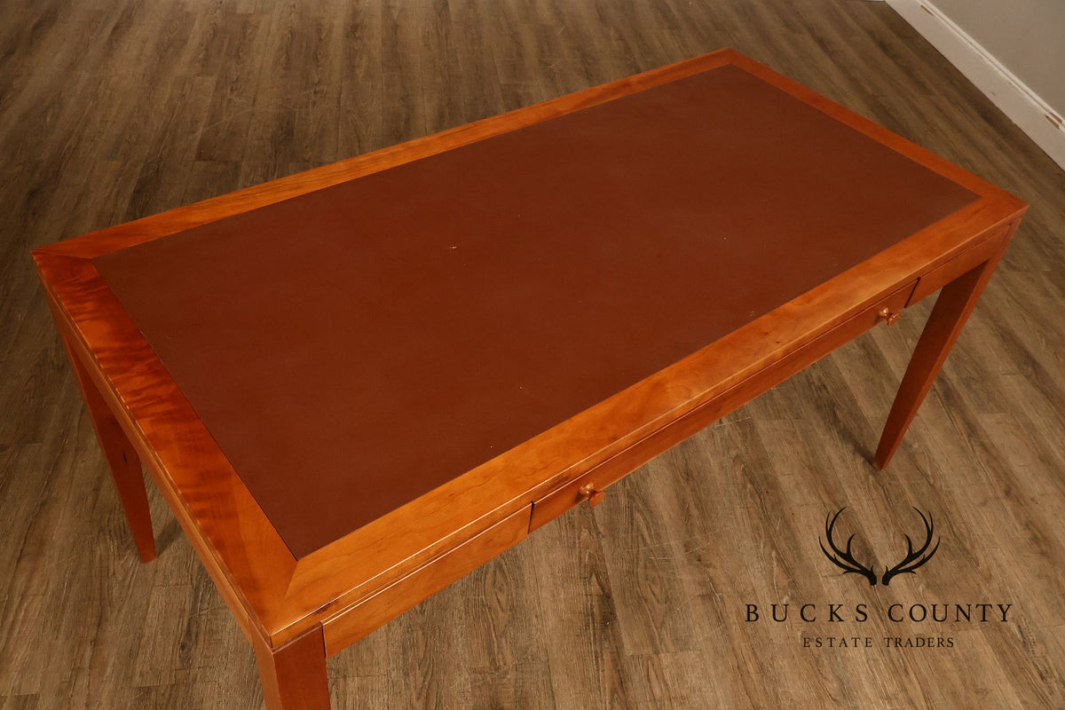 Copeland Furniture Leather Top Cherry Writing Desk