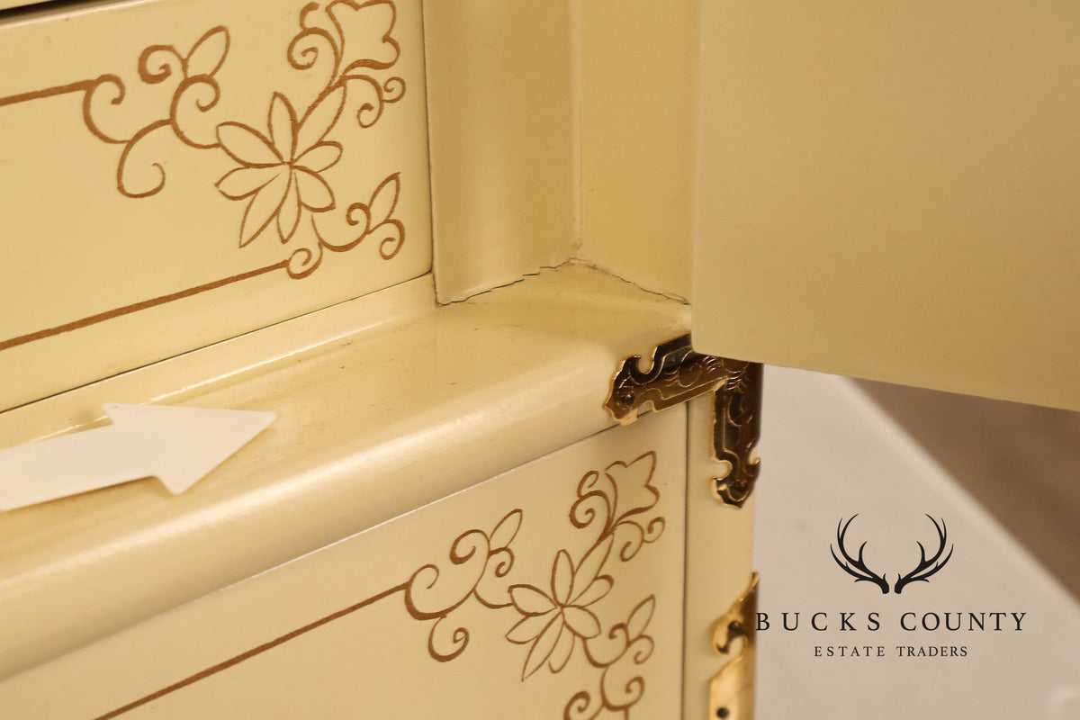 Painted Chinoiserie Style Pair Of Jewelry Chest
