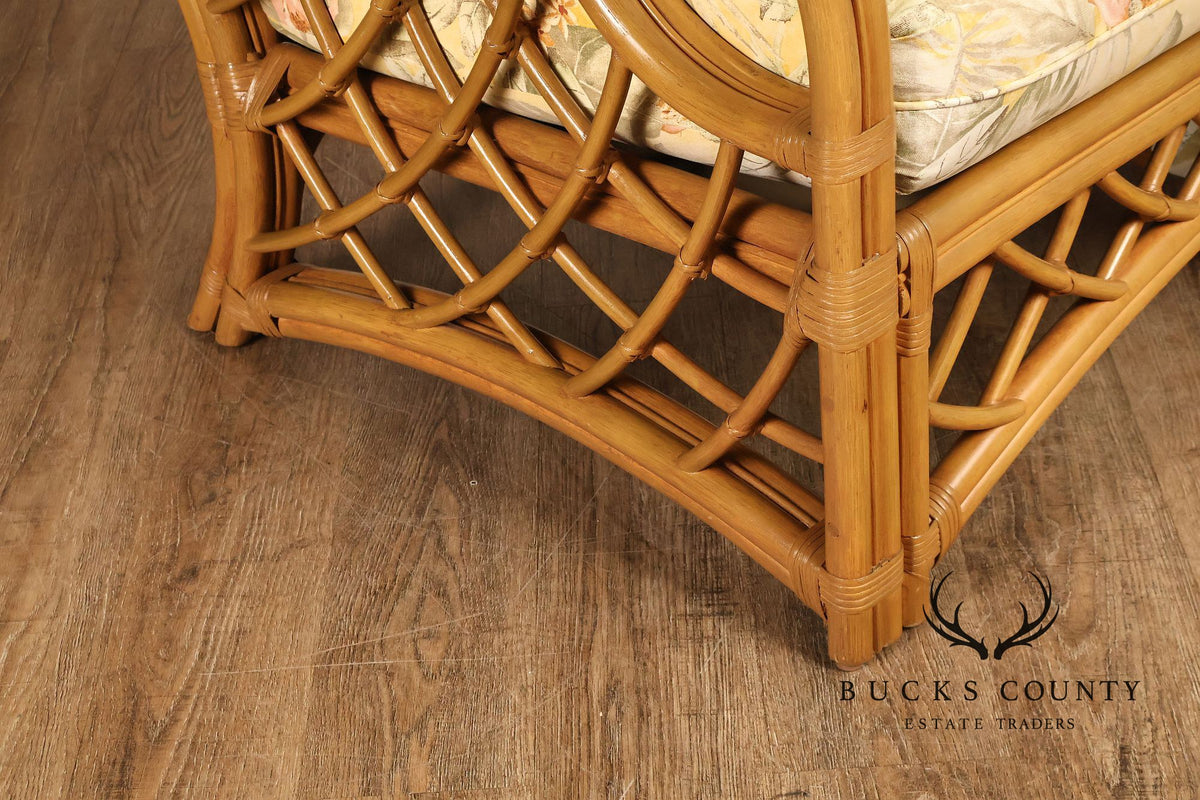 TradeWinds Rattan Sofa With Upholstered Cushions