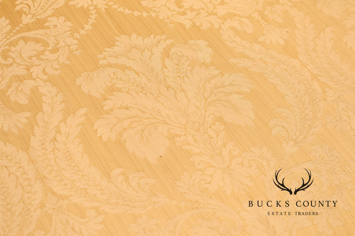Century Furniture Pair Of Gold Damask Upholstered Sofas