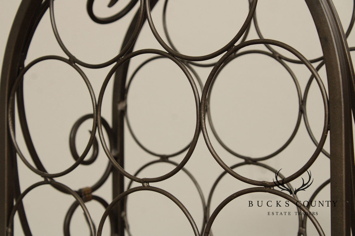 Arched 20-Bottle Iron Wine Rack