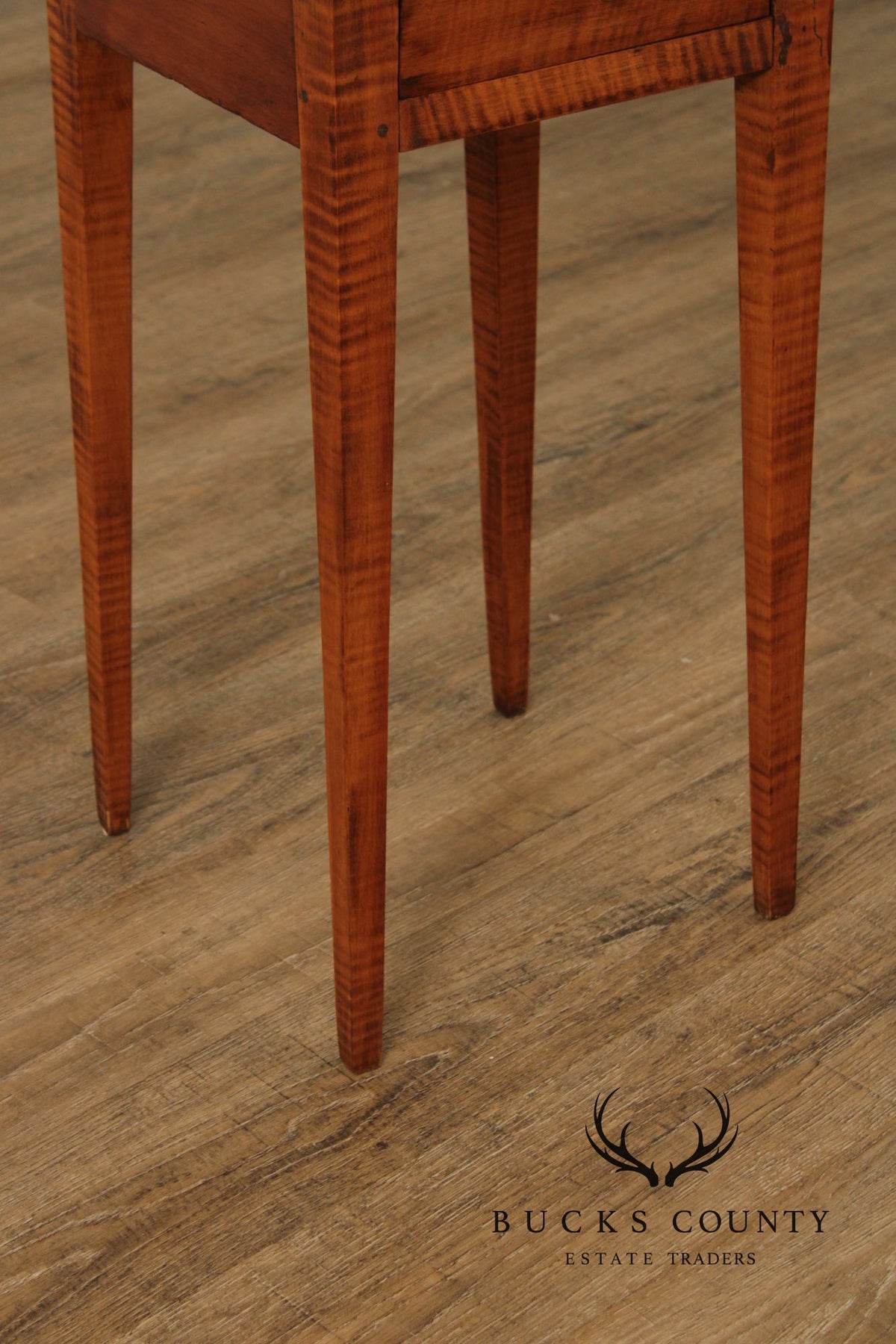 Antique American Federal Period Tiger Maple End Table