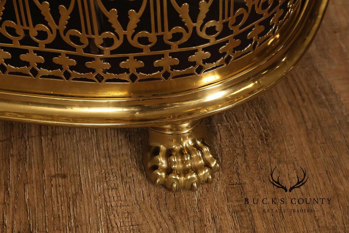 Federal Style Brass Fireplace Fender
