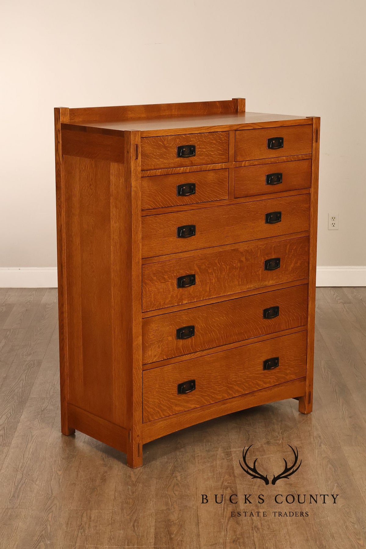 Stickley Mission Collection Oak High Chest Of Drawers