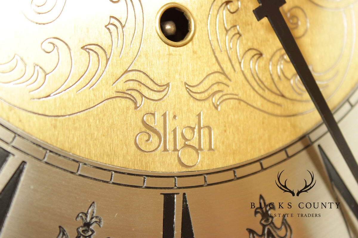 Sligh Mahogany Millennium Limited Edition Grandfather Clock With Corinthian Columns