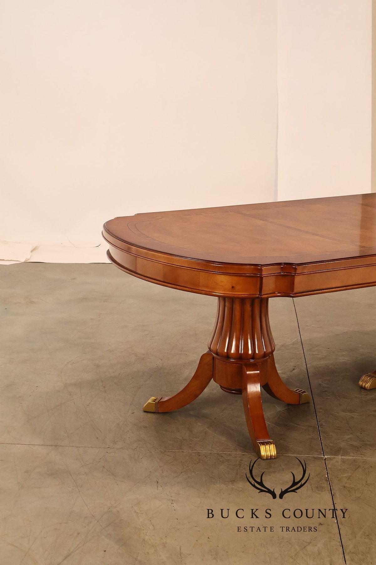 Georgian Style Double Pedestal Mahogany Dining Table