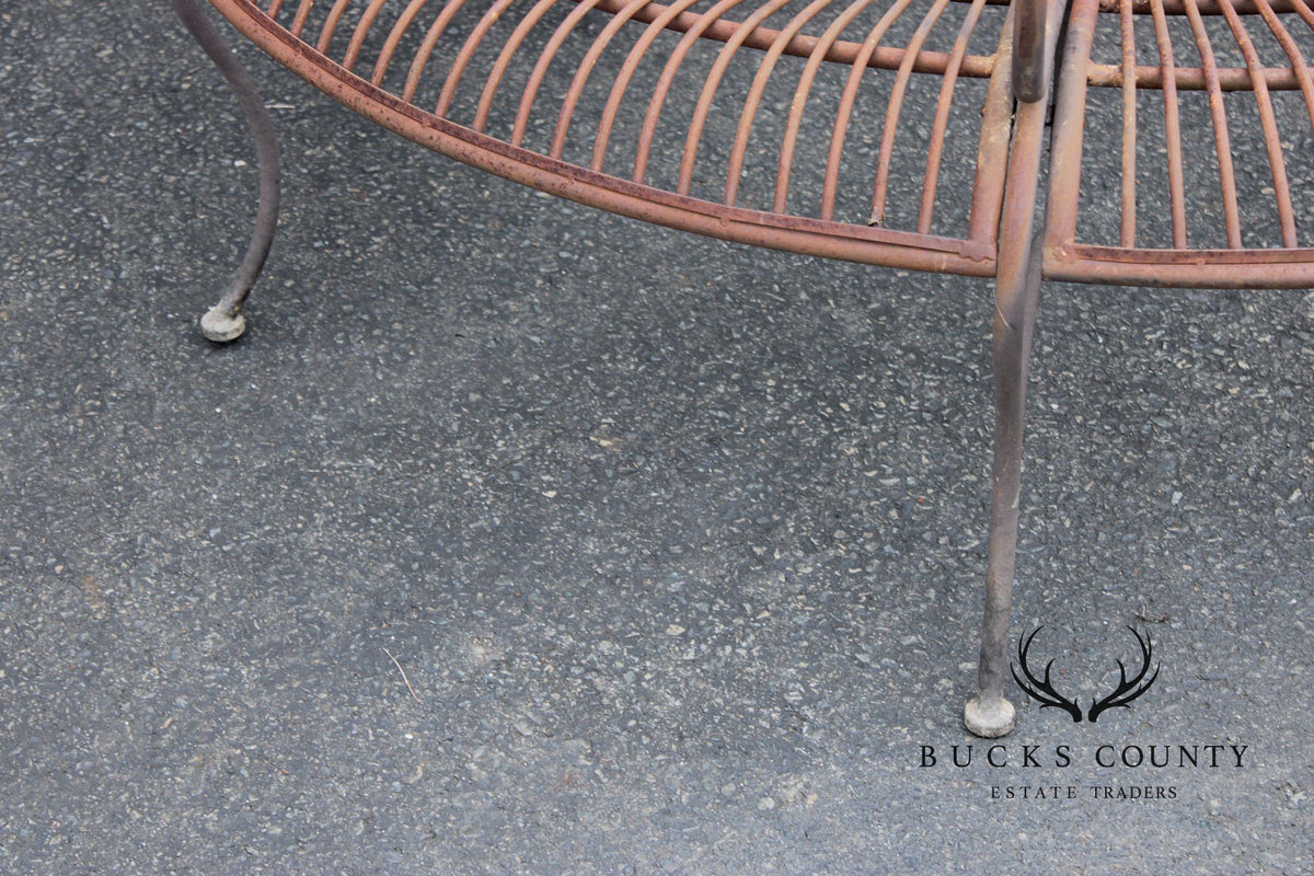 Vintage Wrought Iron Garden Tree Bench