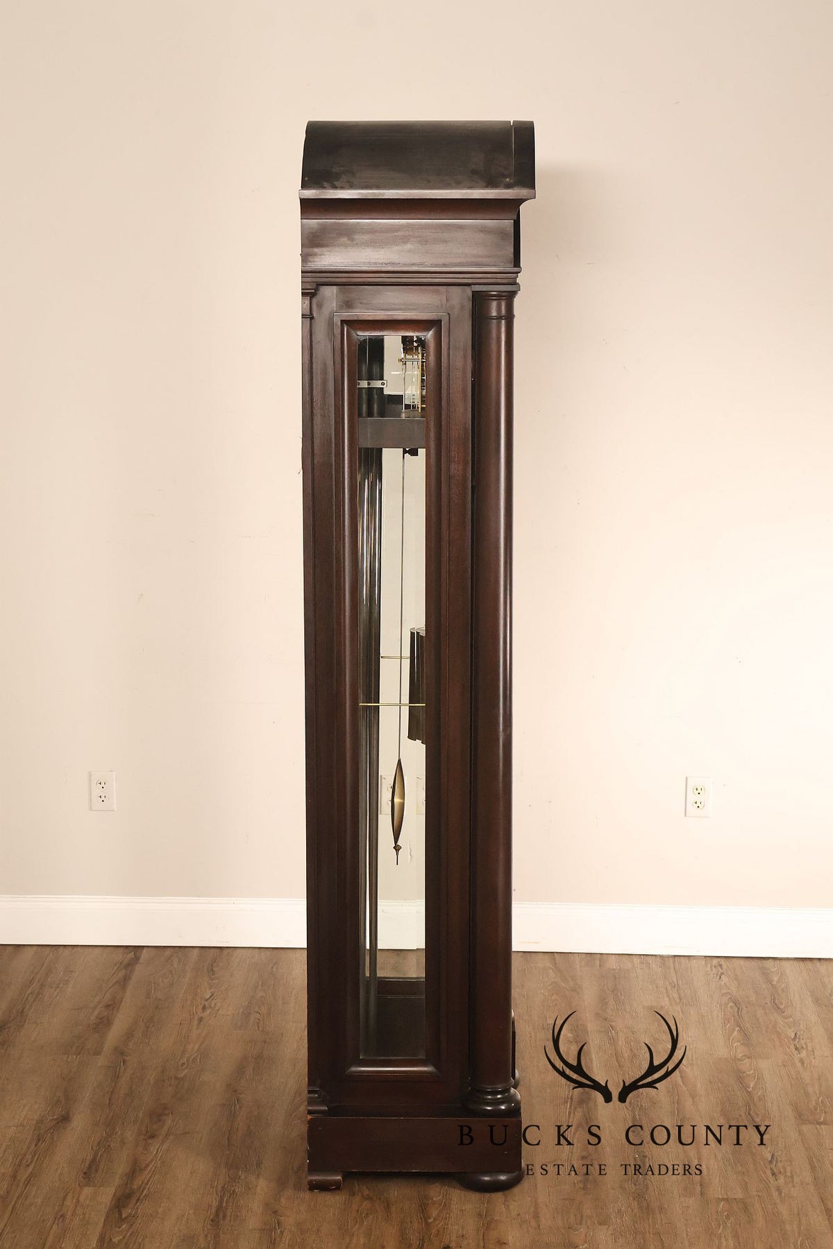 Herschede 1925 “Swan” Nine-Tube Mahogany Hall Clock