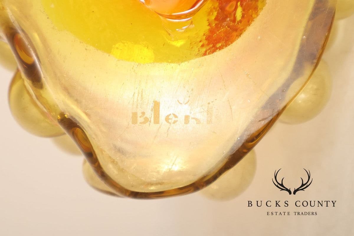 Blenko Mid Century Modern Bubble Glass Vase