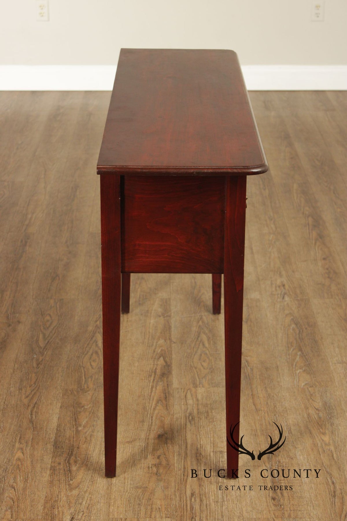 Georgian Style Shell Carved Narrow Console Table