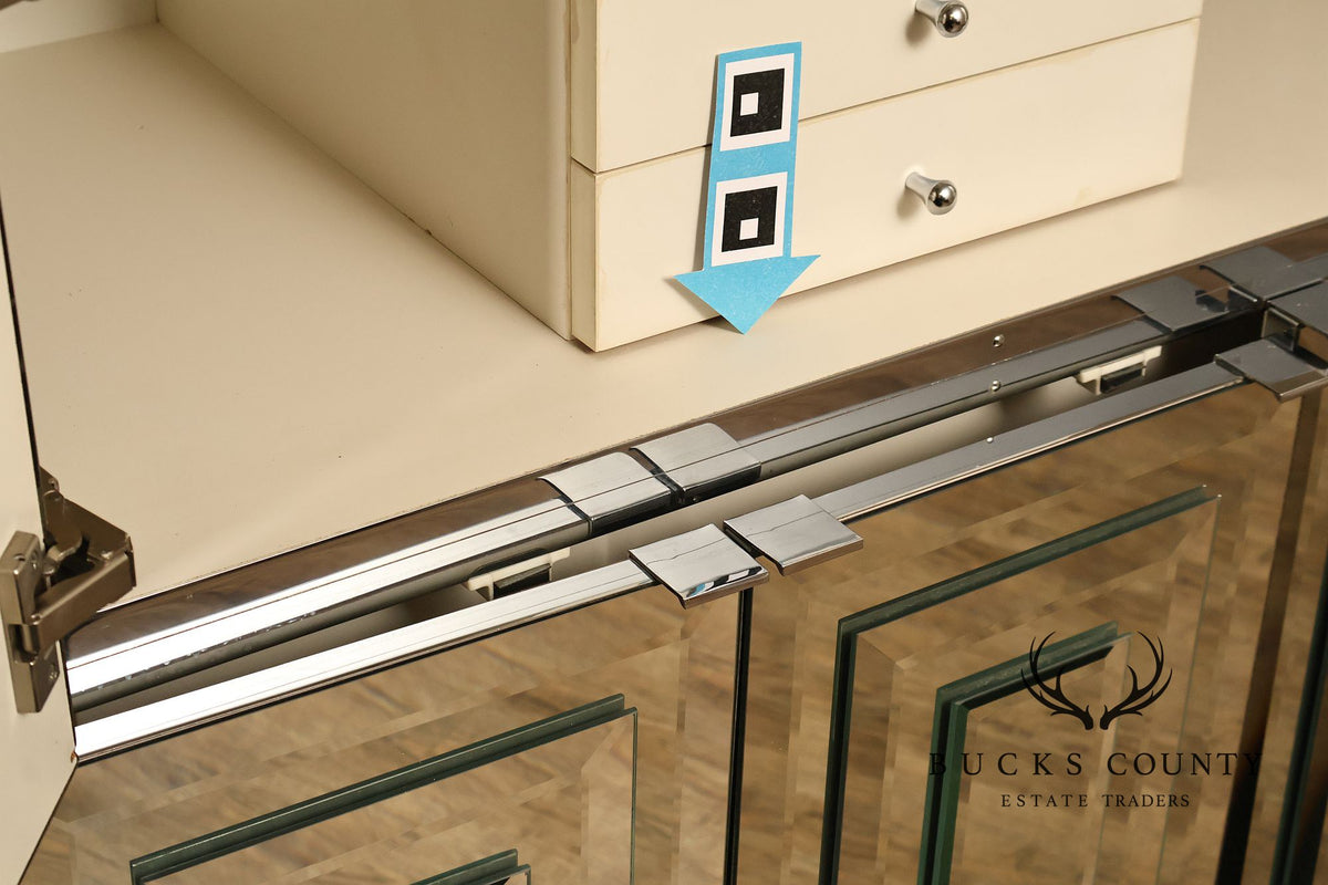 Ello Hollywood Regency Mirrored Armoire