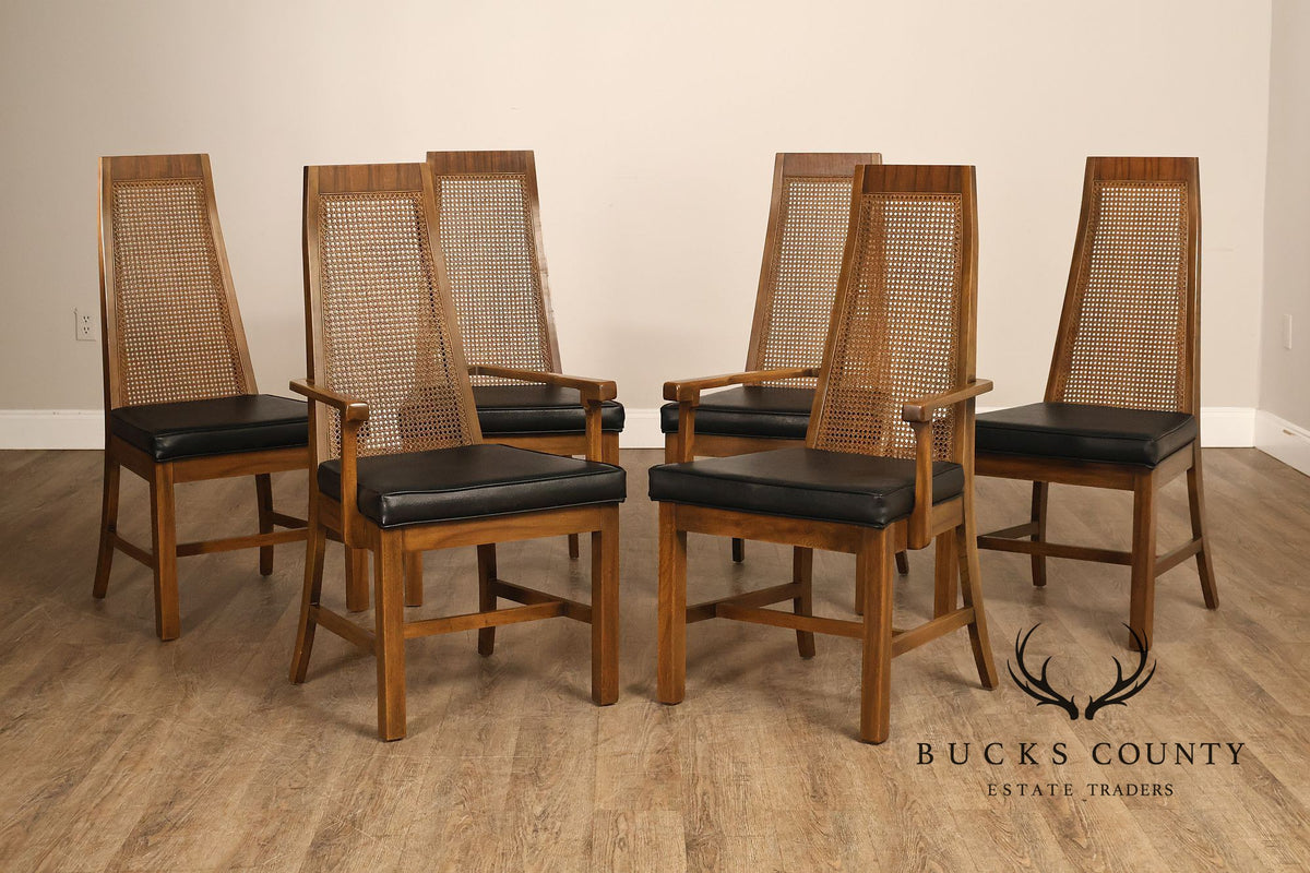 Young Manufacturing Mid Century Modern Set of Six Dining Chairs