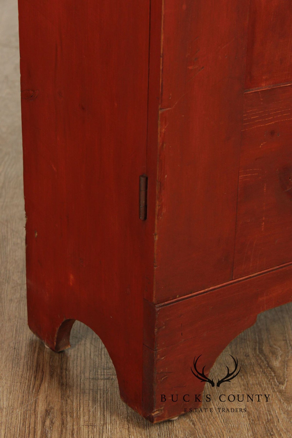 Antique American Farmhouse Painted Softwood Cupboard