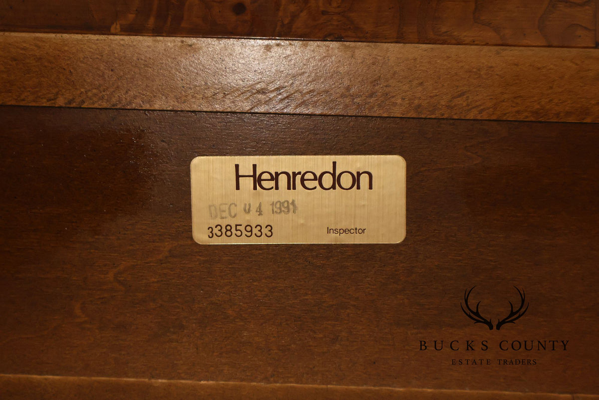 Henredon 'Charles X' King Size Burlwood Sleigh Bed