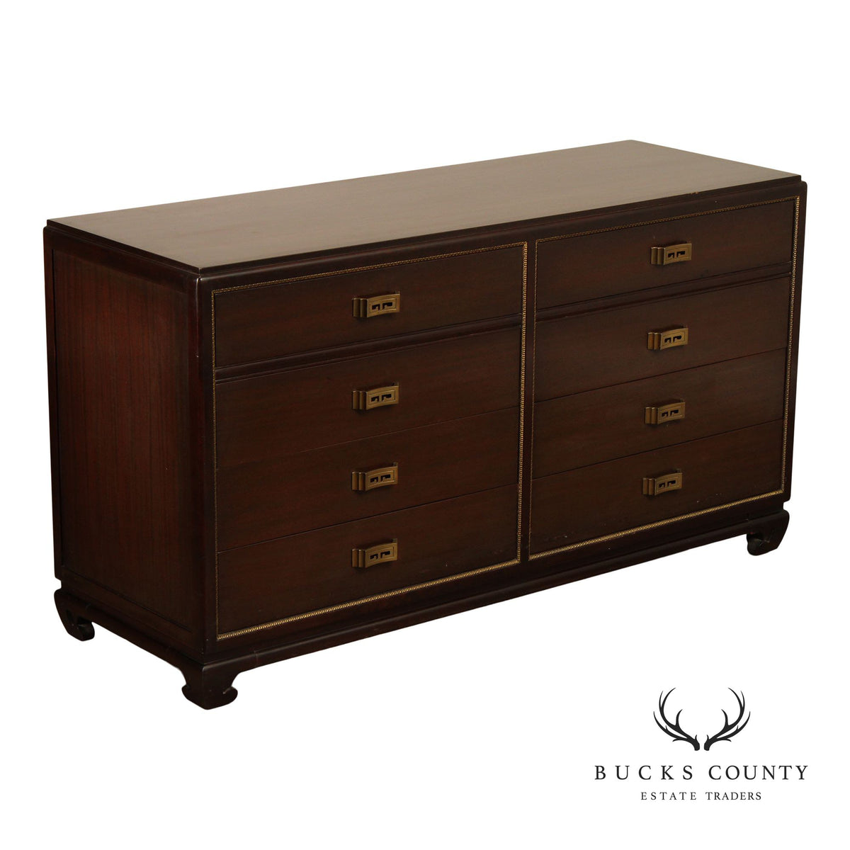 Rway Mid-Century Asian Inspired Mahogany Dresser