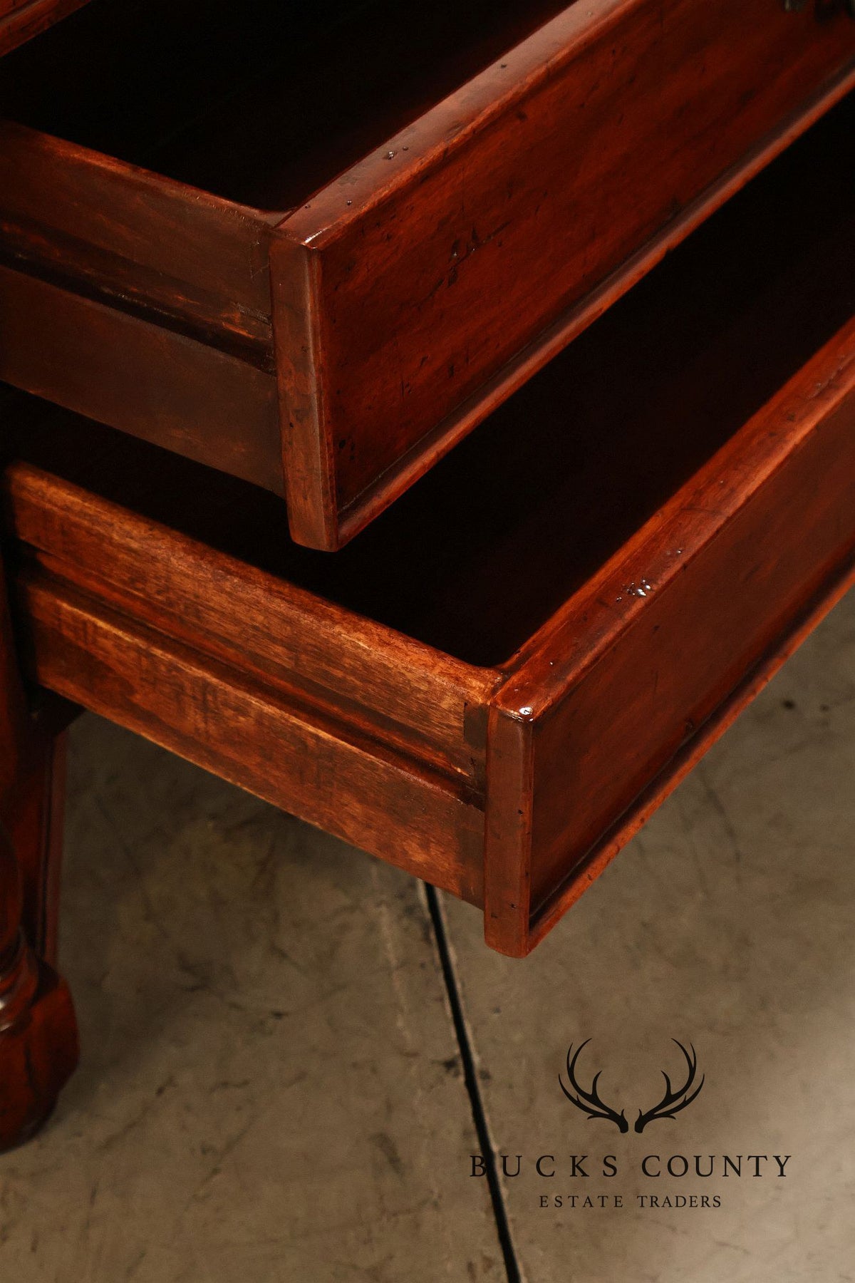 Bausman & Company Rustic Wood Square Coffee Table With Four Drawers