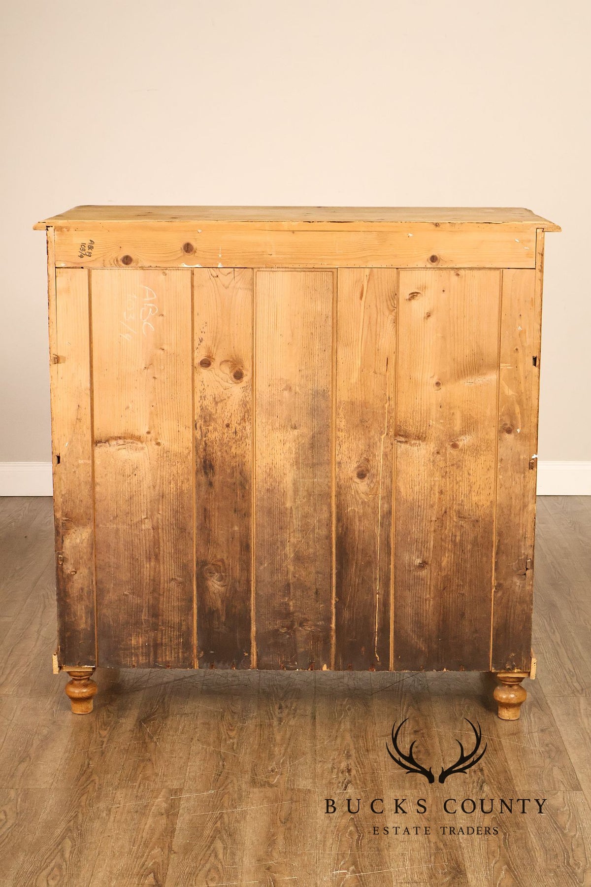Antique Scottish Pine Chest Of Drawers Dresser With Carved Details