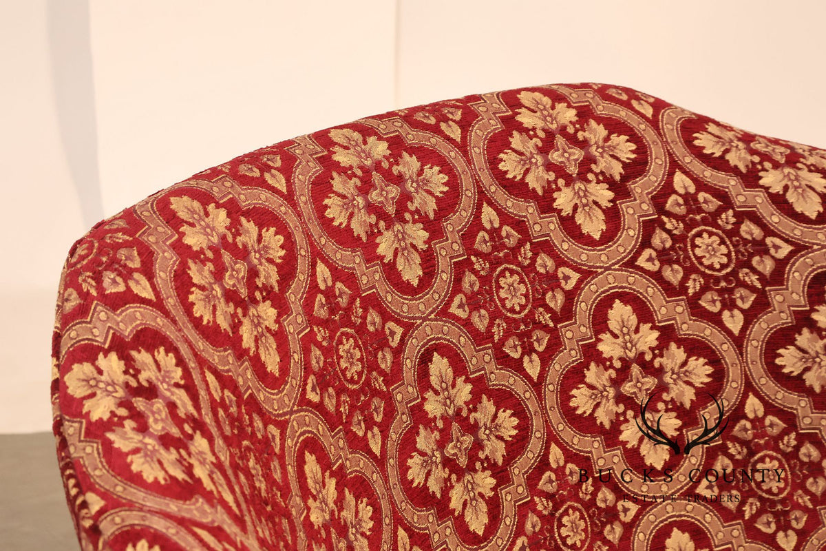 Smith & Watson Queen Anne Style Pair of Wing Chairs