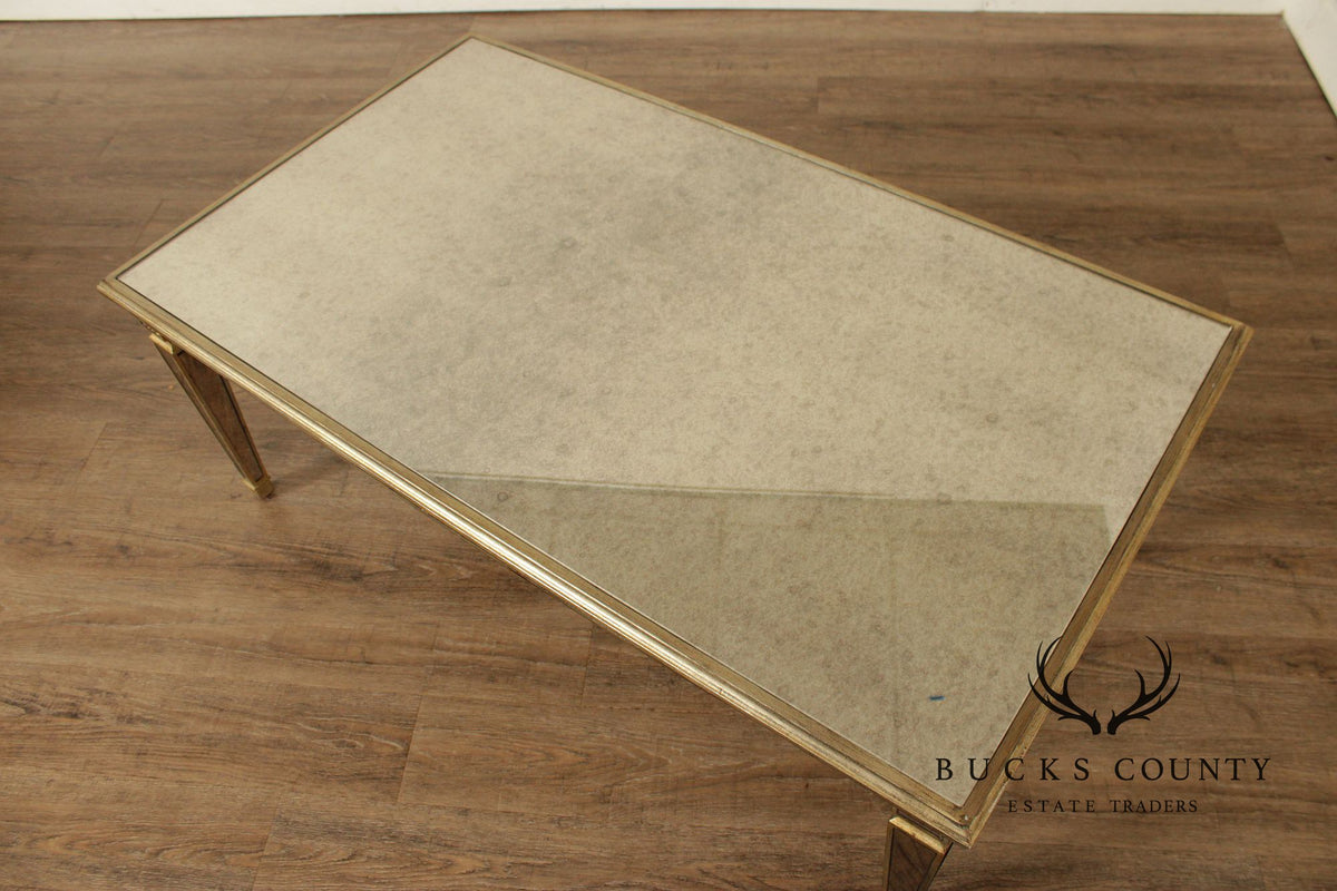 Ethan Allen Hollywood Regency Mirrored Coffee Table