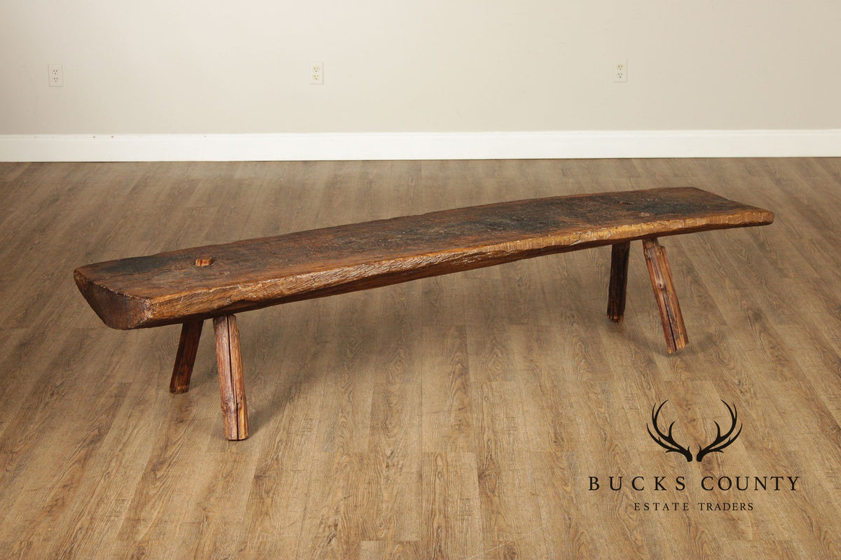 Antique Rustic Long Pig Bench
