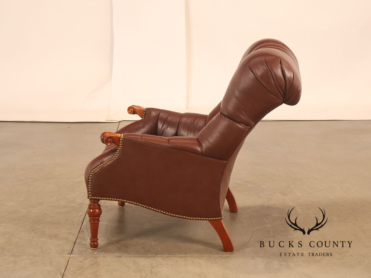 Stickley Tufted Leather 'Leopold' Armchair