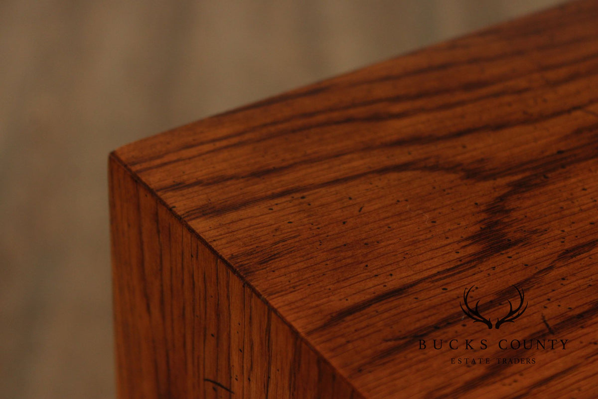 Henredon Campaign Style Oak Cabinet
