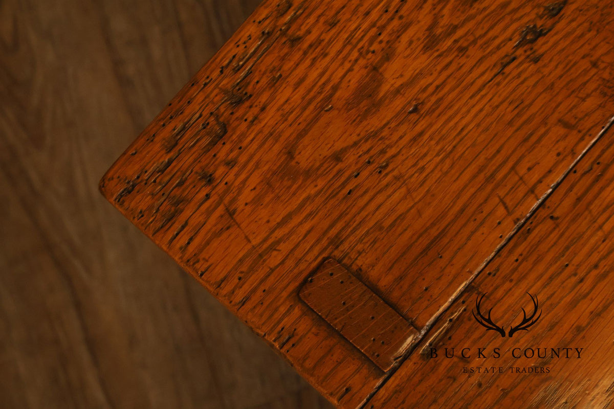 Guy Chaddock Antiqued Oak Storage Coffee Table