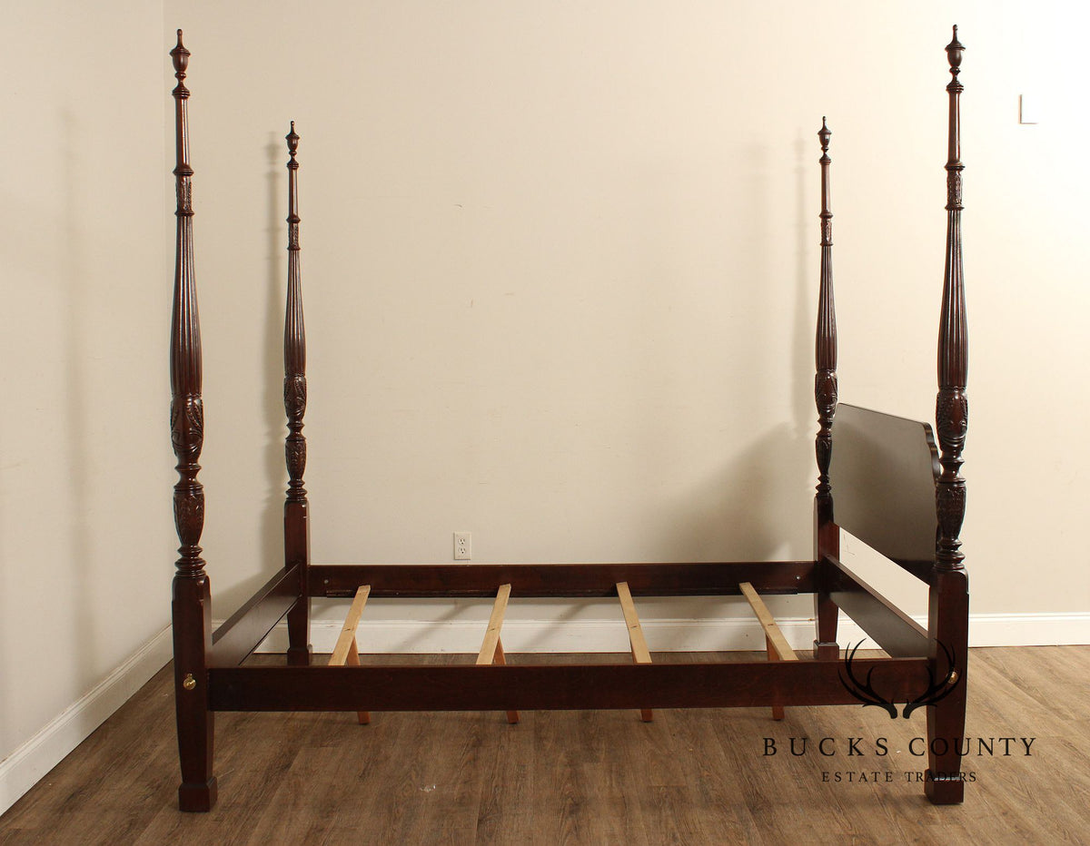Ethan Allen Georgian Court Cherry Queen Size Four Poster Bed