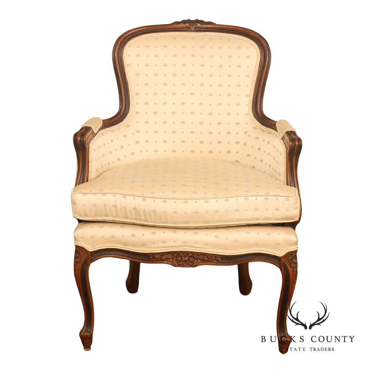 Ethan Allen French Louis XV Style Fauteuil Armchair