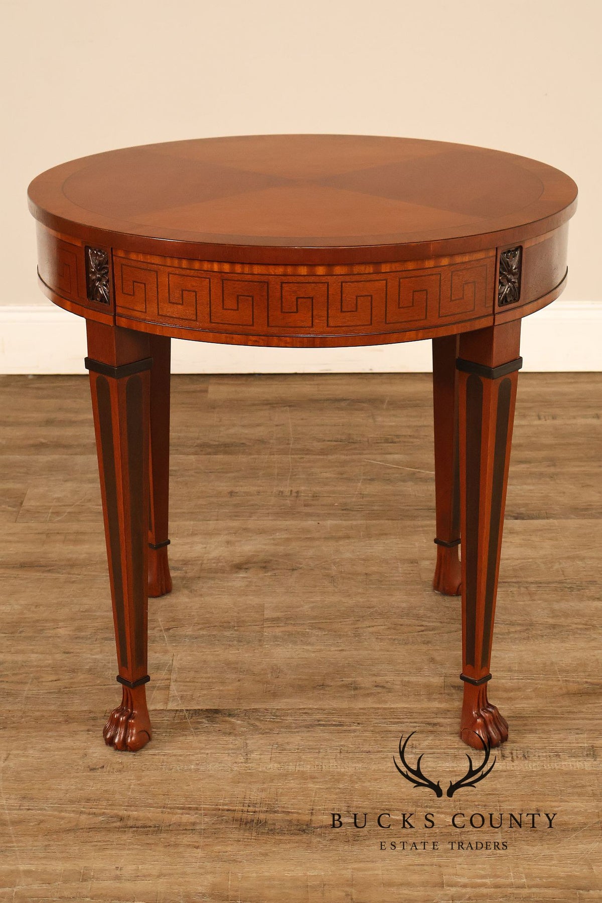 Baker Furniture Neoclassical Style Round End Table