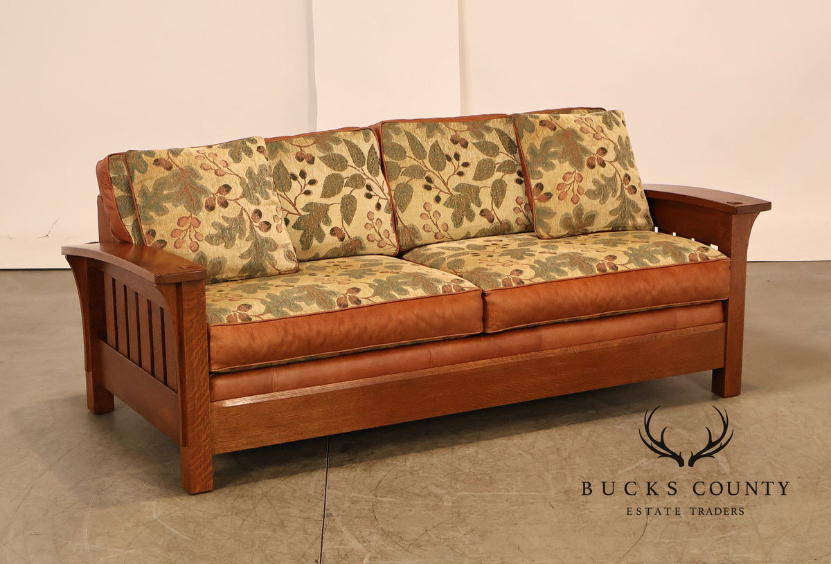 Stickley Mission Collection Oak Orchard Street Sofa