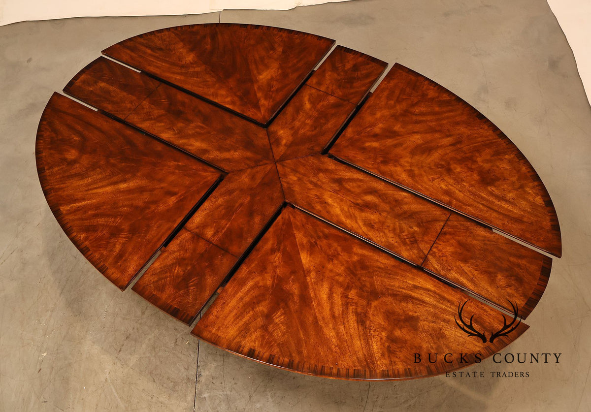 Theodore Alexander Althorp Living History Flame Mahogany Oval Expansion Dining Table