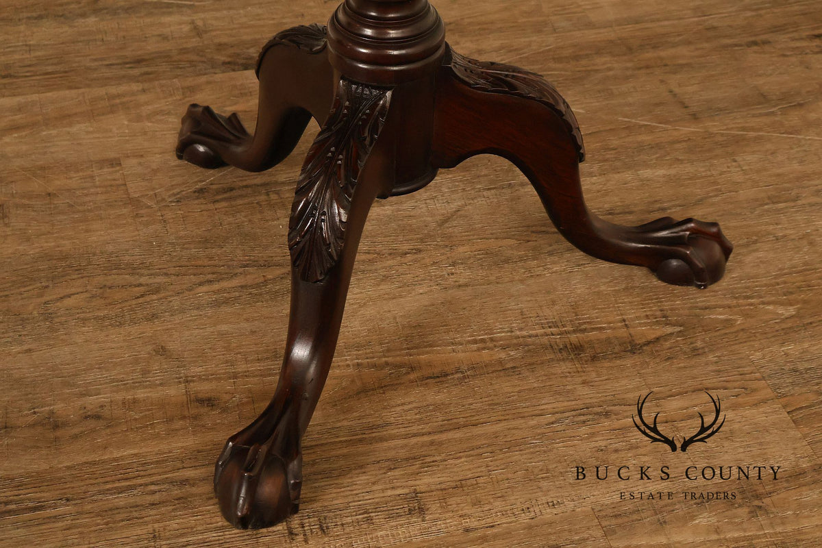 Chippendale Style Mahogany Pie Crust Tilt Top Tea Table