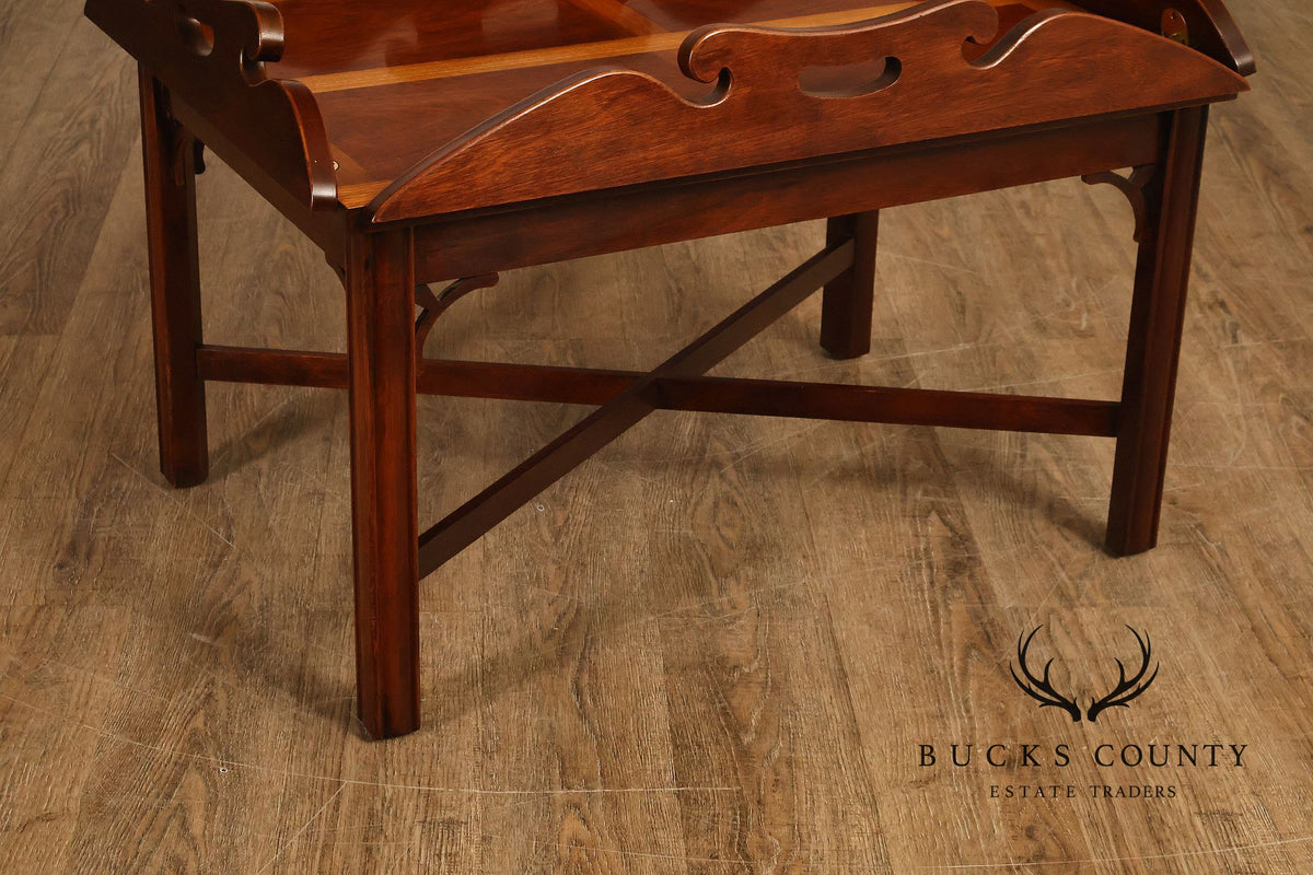 Chippendale Style Mahogany Butler's Tray Table