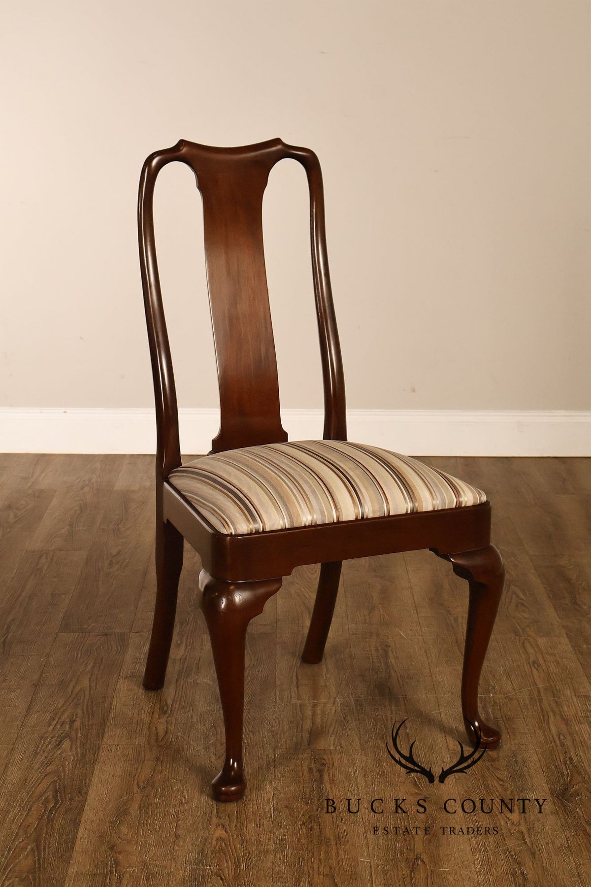 Kittinger Queen Anne Style Set of Six Mahogany Dining Chairs