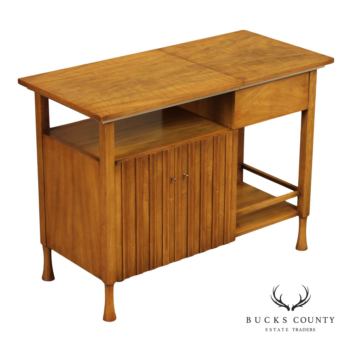 John Widdicomb Mid Century Modern Walnut Bar Cabinet