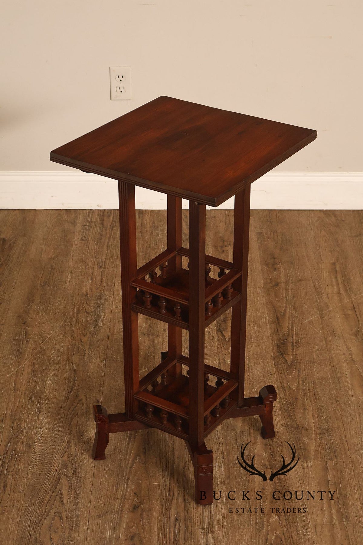 Victorian Eastlake Carved Walnut Plant Stand