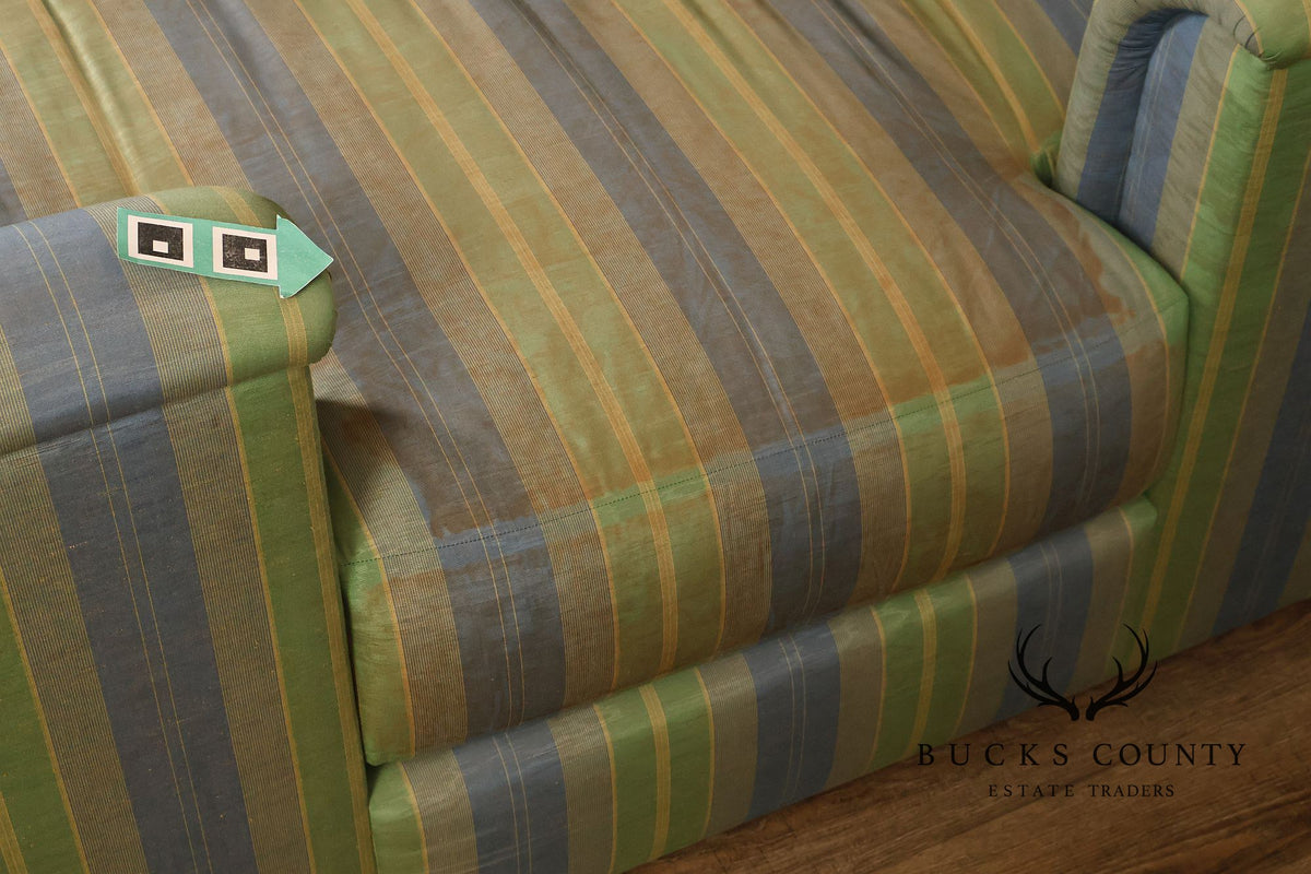J. Robert Scott Contemporary Modern Striped Upholstered Daybed Sofa
