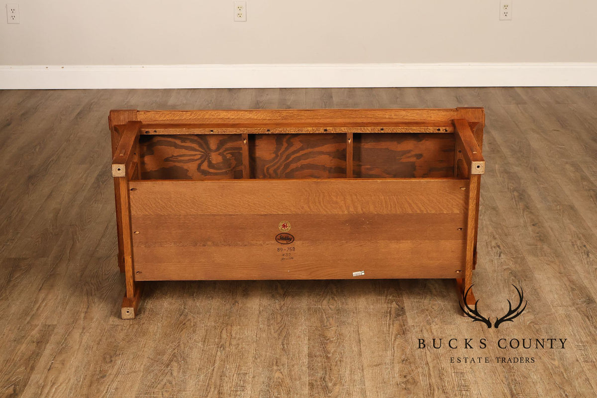 Stickley Mission Collection Oak Tile Top Coffee Table