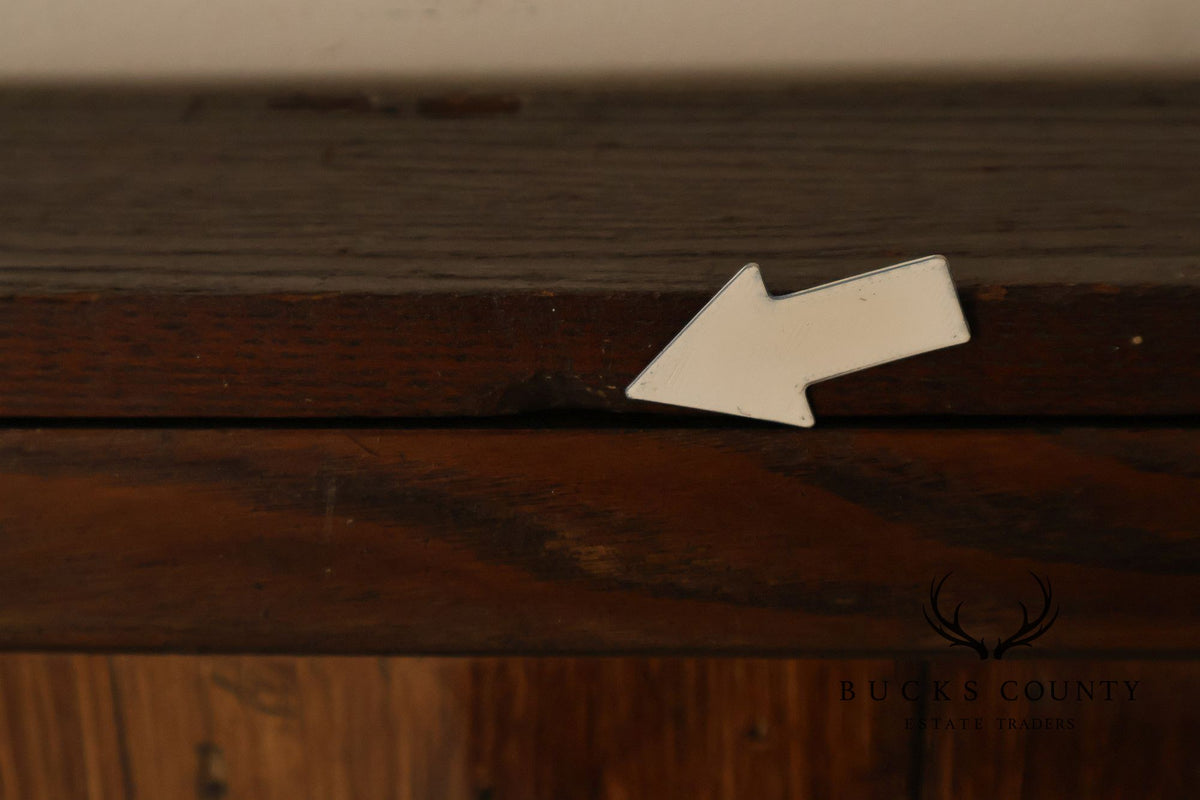 Antique Oak Shadowbox Display Case