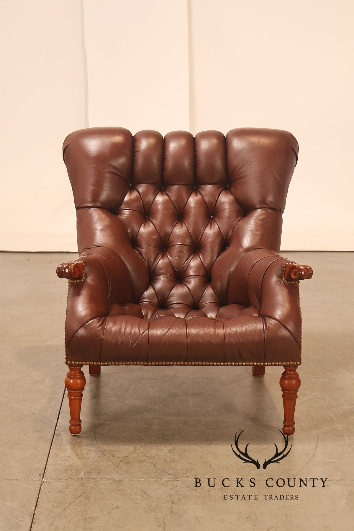Stickley Tufted Leather 'Leopold' Armchair