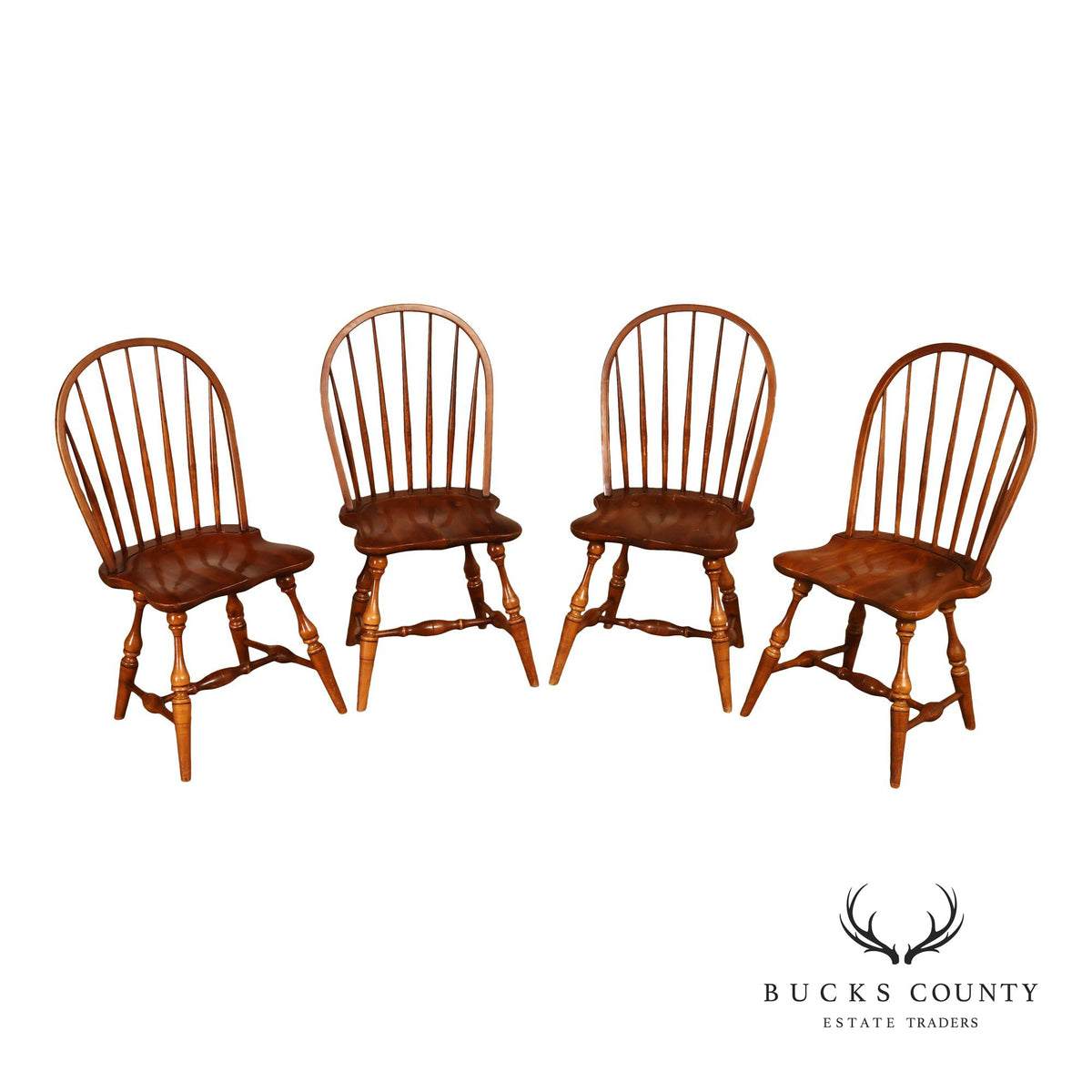 Frederick Duckloe Set of Four Windsor Dining Chairs