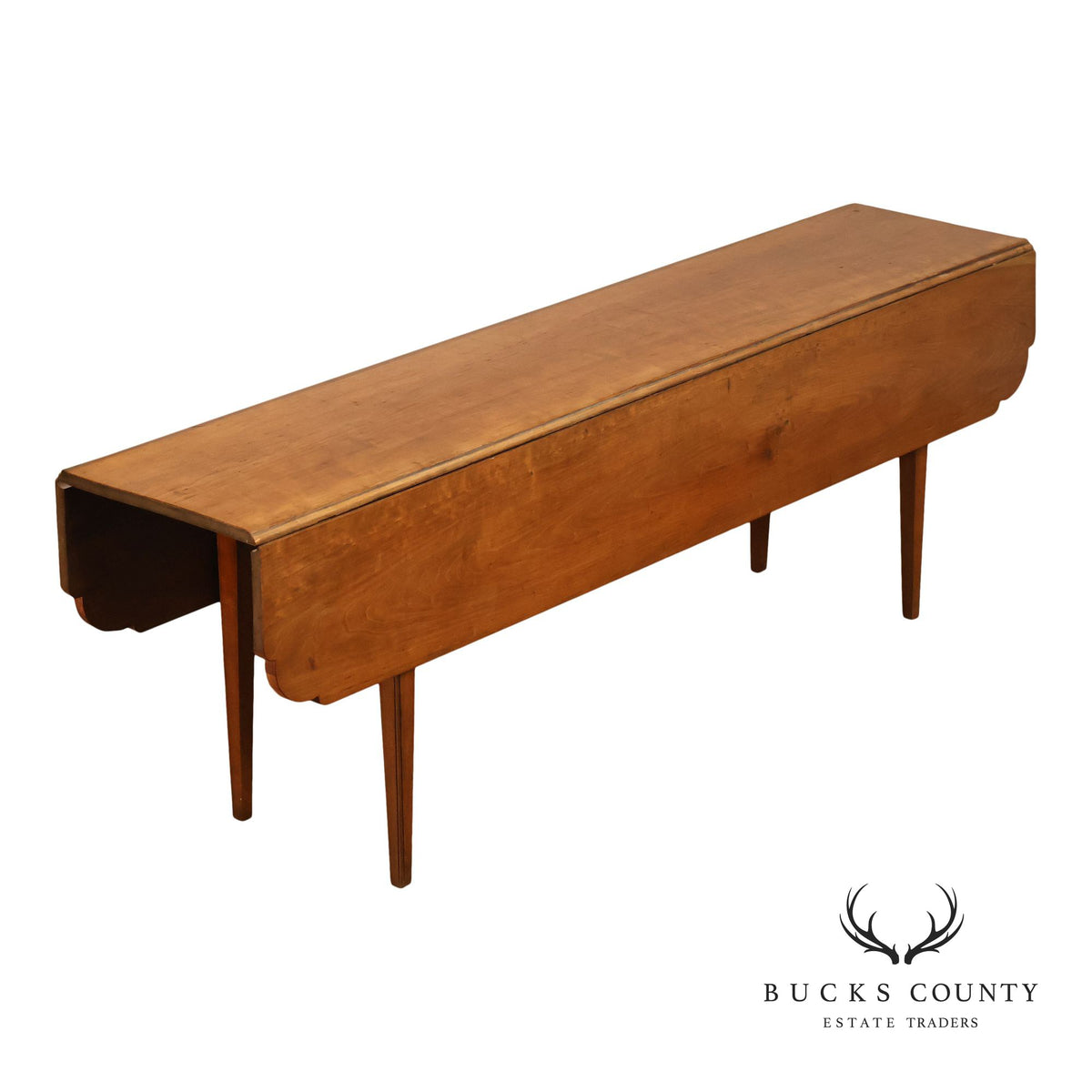 Howard Symolko Early American Style Drop Leaf Harvest Dining Table