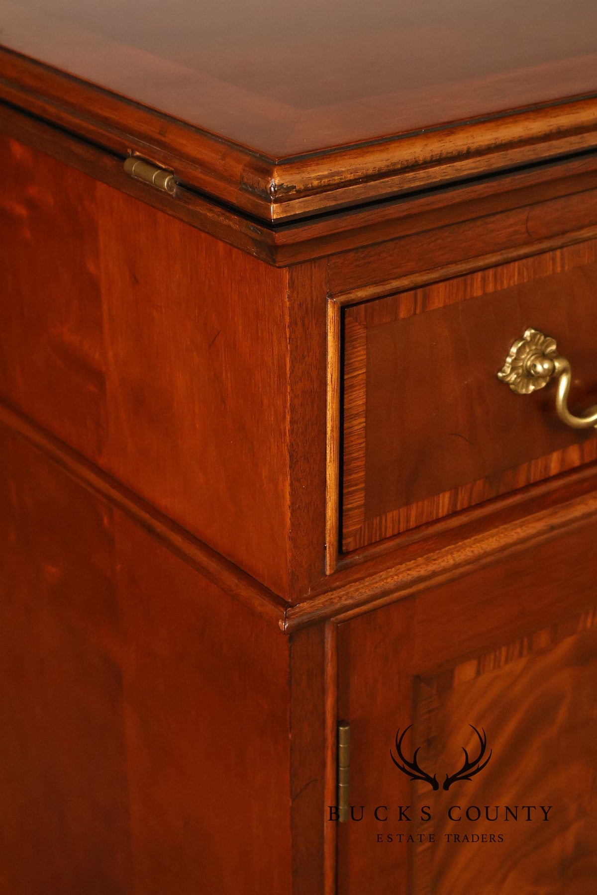 Stickley Traditional Mahogany Flip-Top Server Cabinet